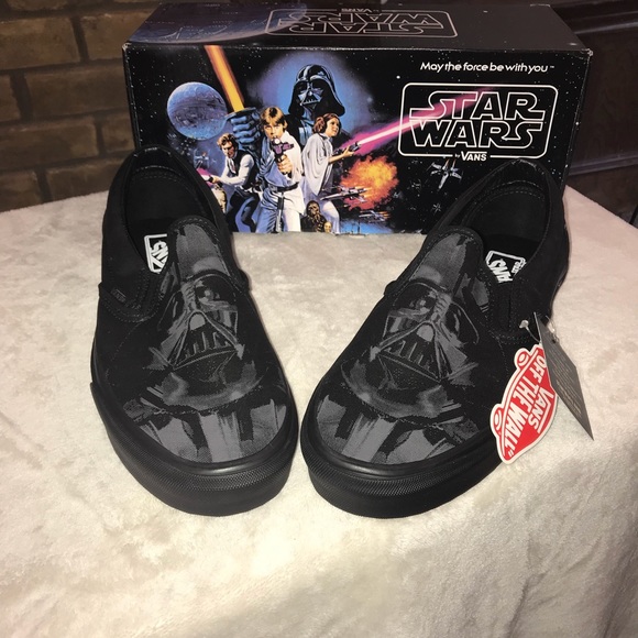 darth vader vans slip ons